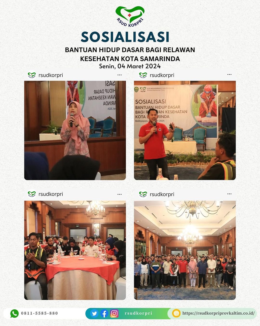 Kegiatan Sosialisasi Bantuan Hidup Dasar Bagi Relawan Kesehatan Kota Samarinda