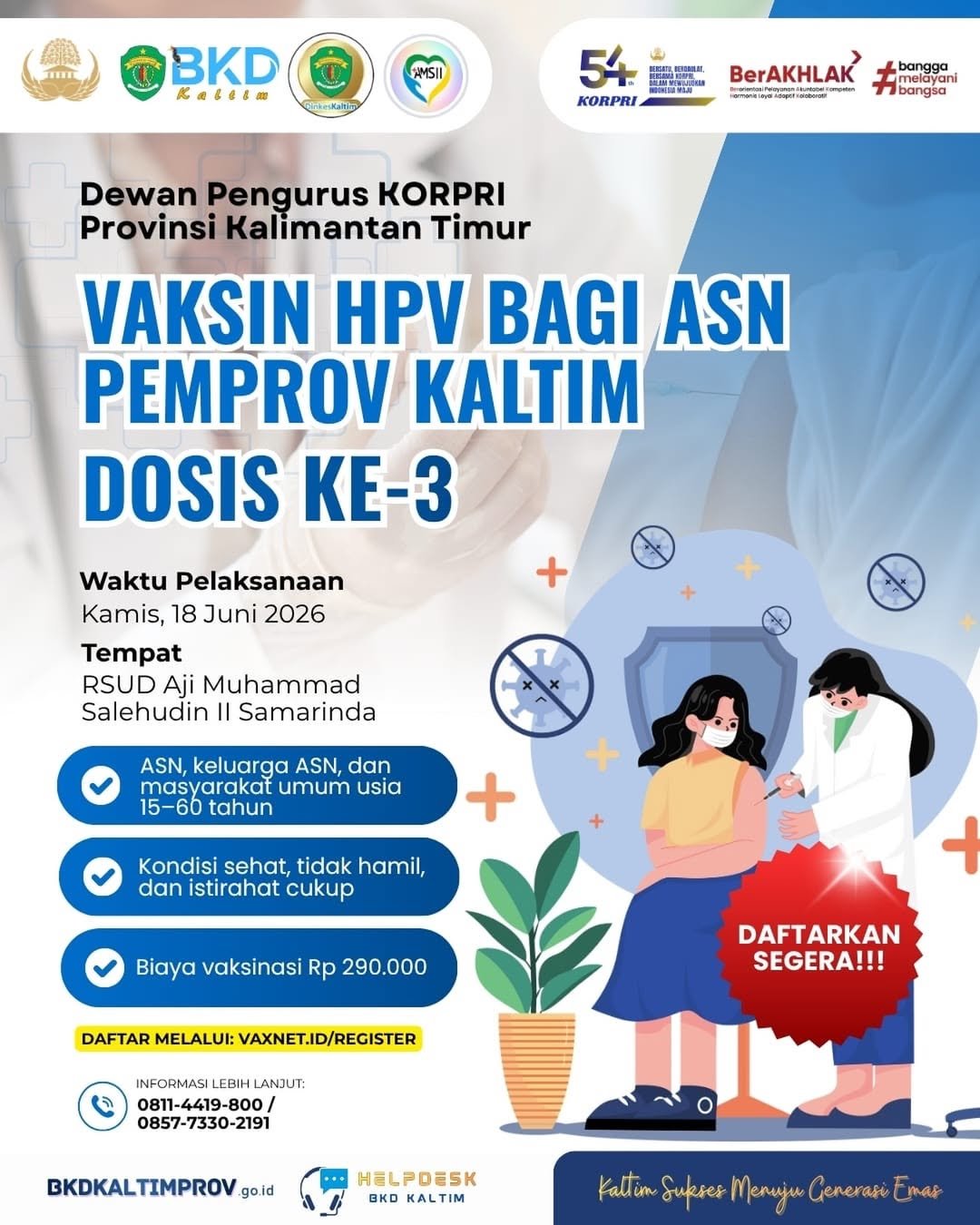 PEMBERITAHUAN VAKSINASI HPV DOSIS KE-3